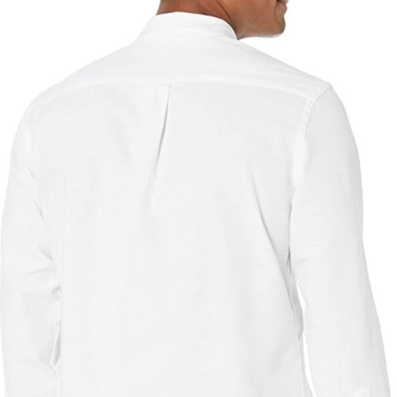 Xl | Essentials mens Slim-Fit | Long-Sleeve Solid Pocket Oxford - Picture 4 of 5